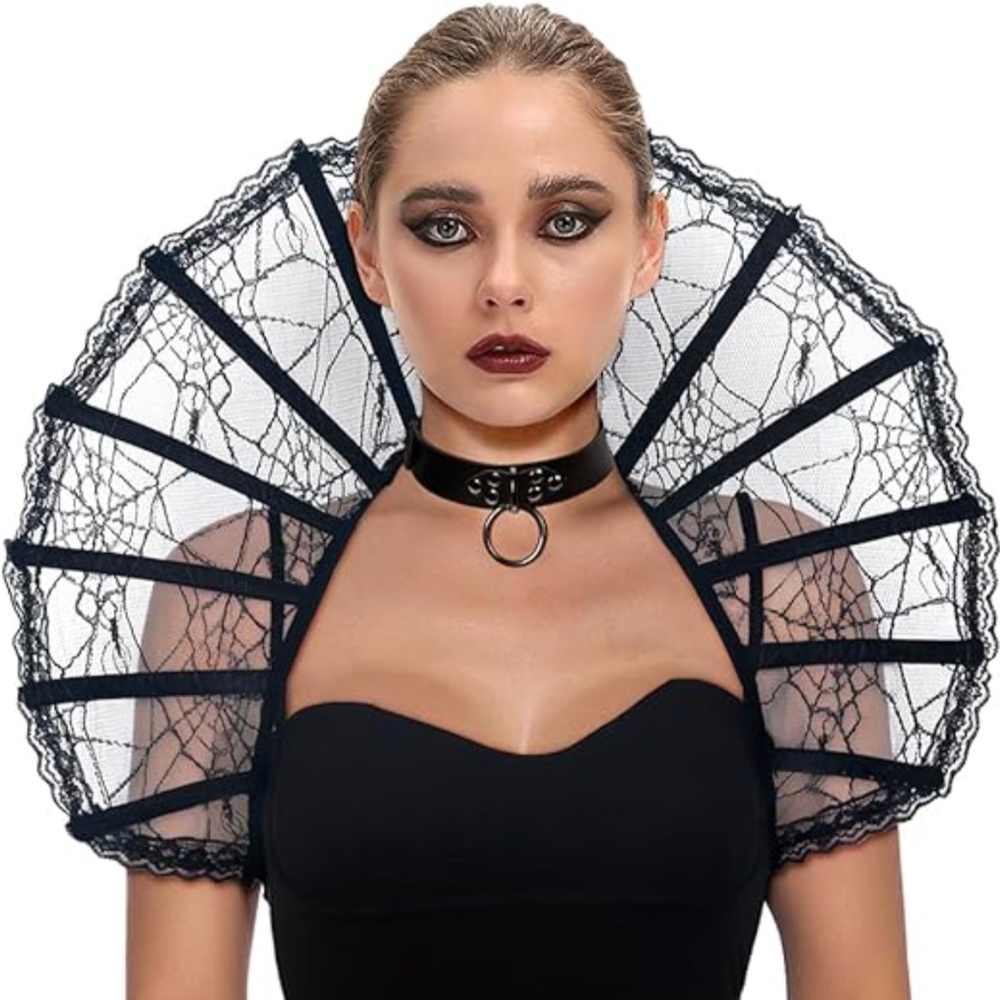 L'VOW Gothic Lace Stand Up Collar Baroque Standing Queen Collar